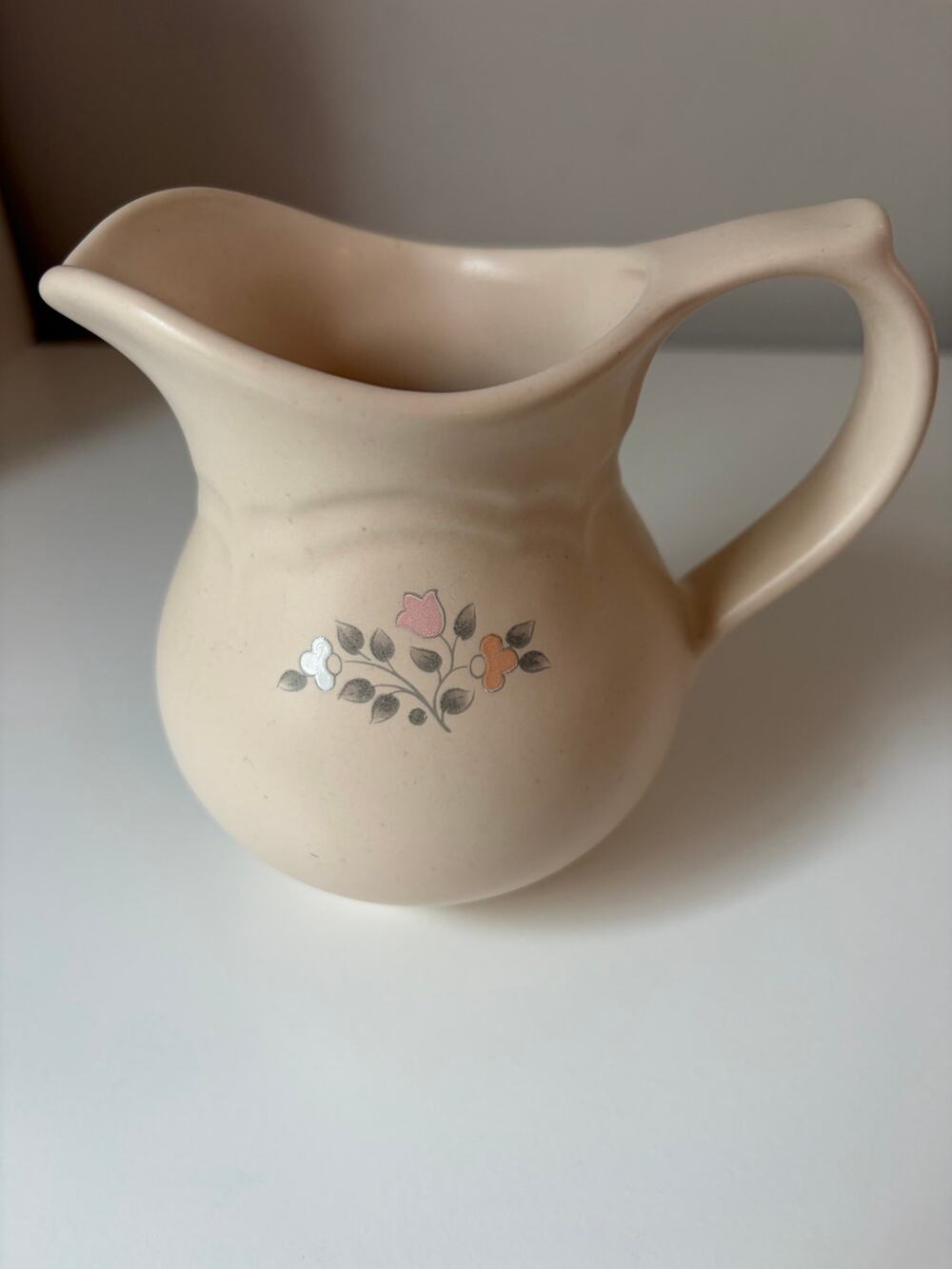Pfaltzgraff Remembrance Cream Pitcher Vintage USA Stoneware
